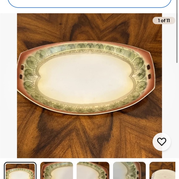 Antique RS Tillowitz, Reinhold Schlegelmilch German Porcelain Serving Plate - Picture 5 of 11